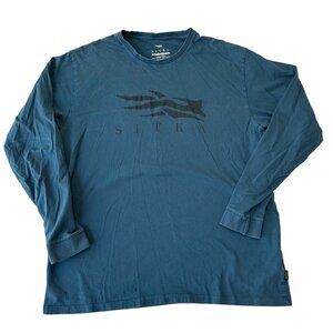 Sitka Long Sleeve Graphic T-Shirt Mens Size L Read Outdoor Hunting Hiking Fish